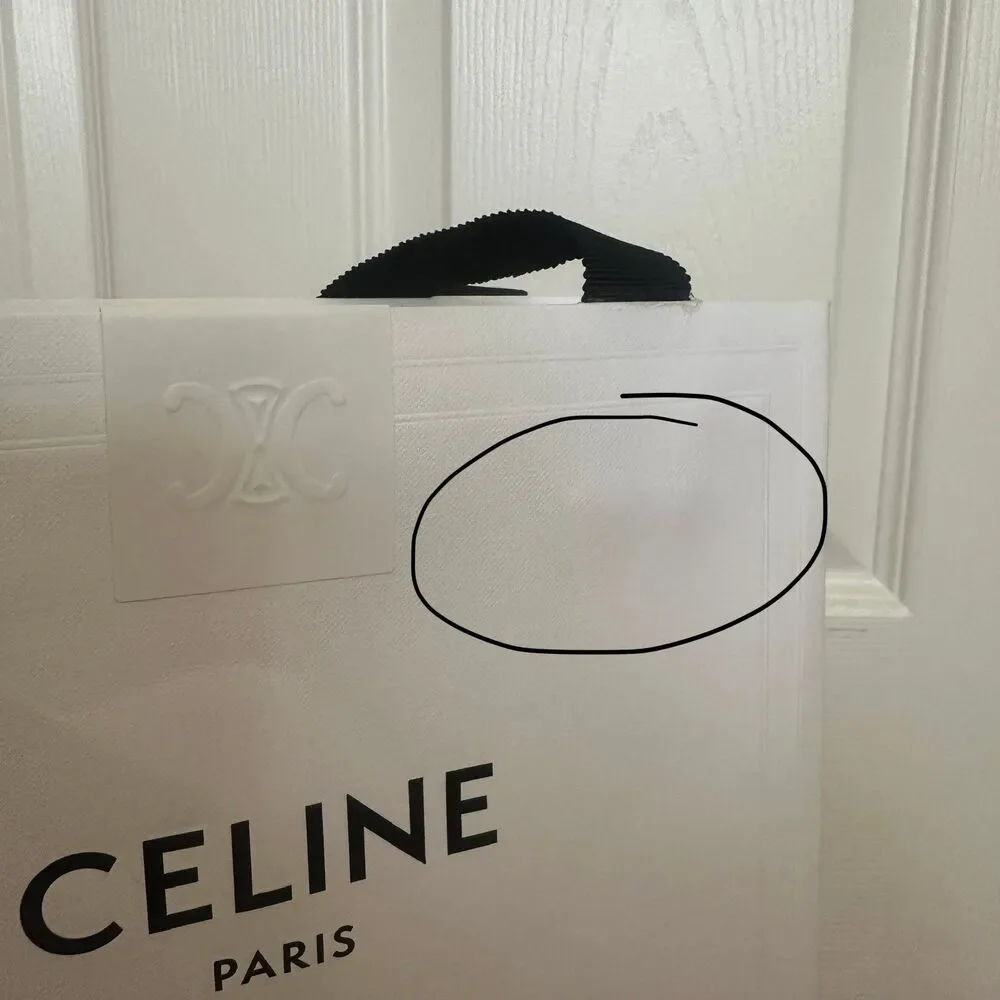 Celine Paper Shopping Bag - white medium, 13.75